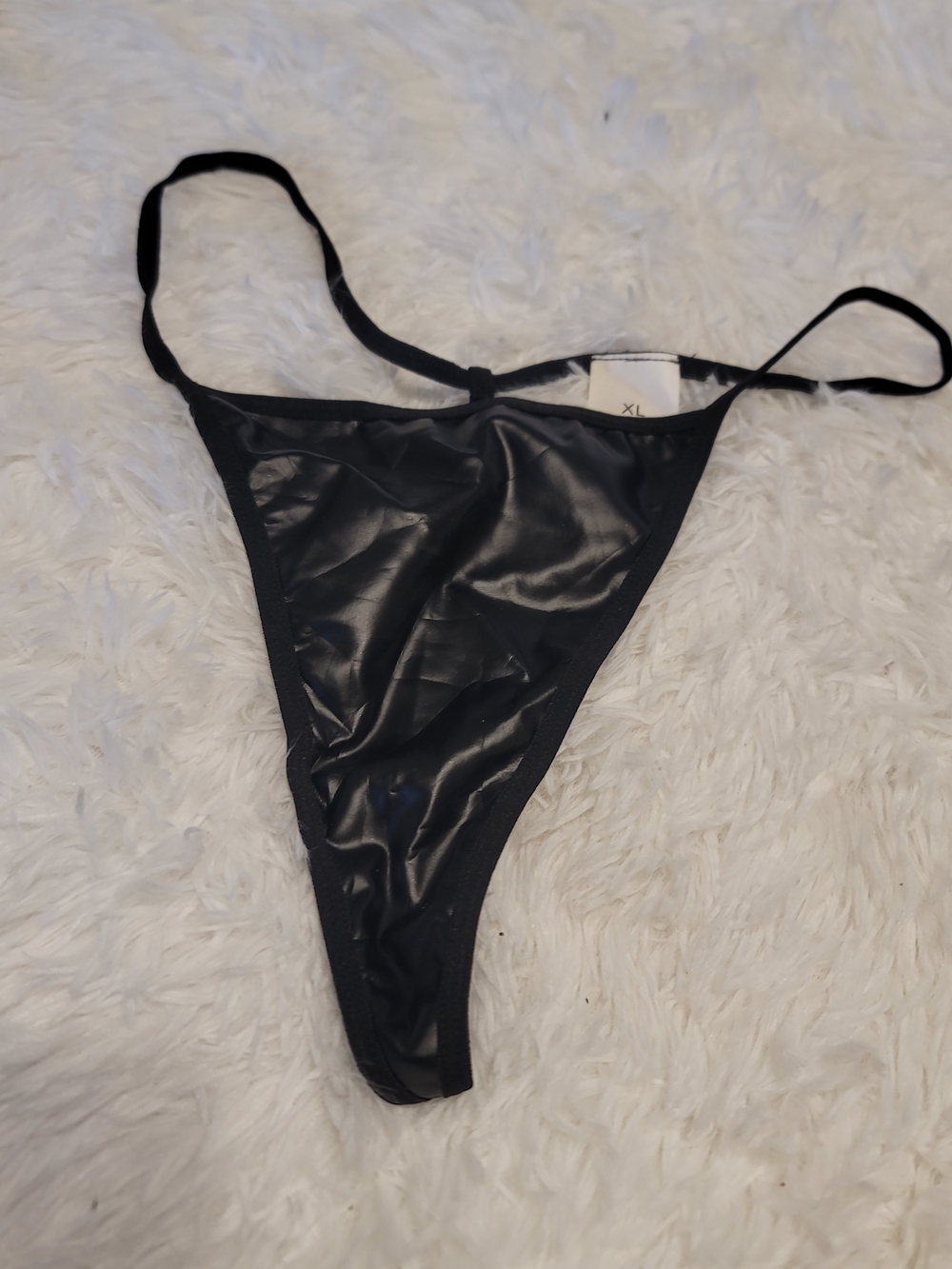 🔥3 For $25 New Black Leather Thong - Women Intimates New Size XL